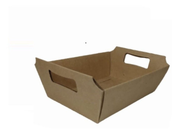 20 Cestas De Papel M 12,5x17x7 Kraft 0