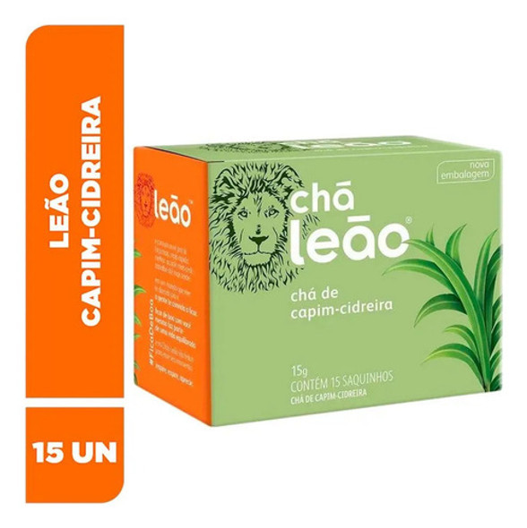 4 Caixas Chá Leão Capim Cidreira 15 Sachês 15g 1