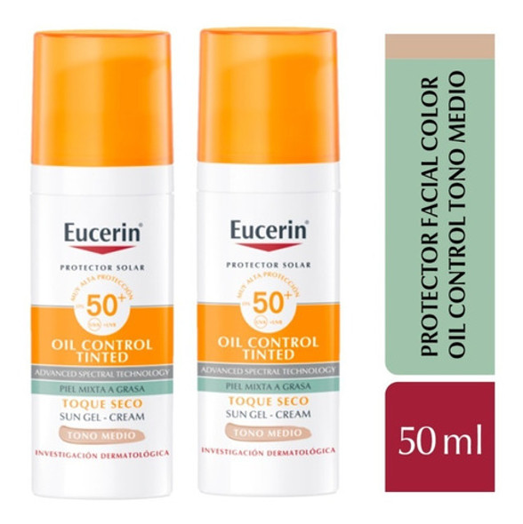 Combo X2 Eucerin Proteccion Solar Toque Seco Tono Medio 1 Combo X2 Eucerin Proteccion Solar Toque Seco Tono Medio 1