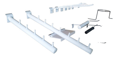 Perchero Inclinado 30cm 15 Unidades Placa Ranurada Rosario 0