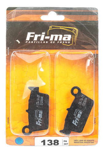 Pastilla De Freno Yamaha Yz 250 03-15 Trasera Frima 0