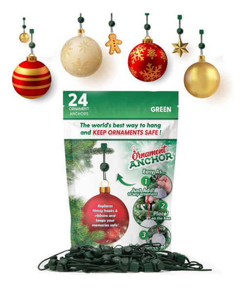 Ganchos Para Adornos Navideños Antideslizantes 24 Unidades 0