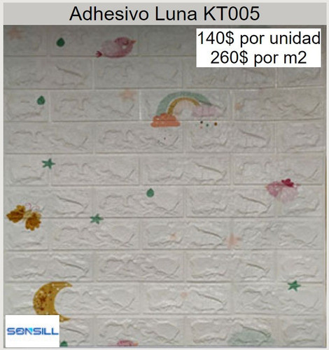 Revestimiento Pared Adhesivo 3d Infantil Niña Pack X 10 1