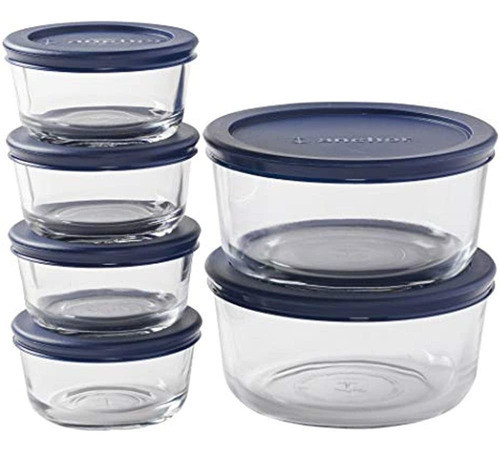 Anchor Hocking Contenedores Redondos De Vidrio Para Almacena 0