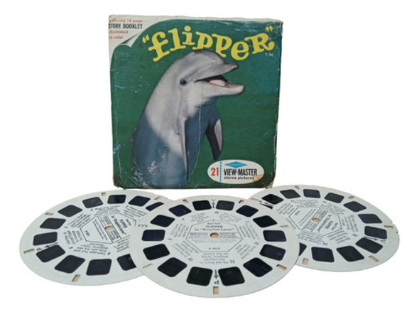 Juguete Antiguo View Master Peliculas Flipper 3 Reels 0