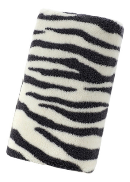 Toalha De Banho Coral Velvet Animal Zebra Com Estampa Listra 0