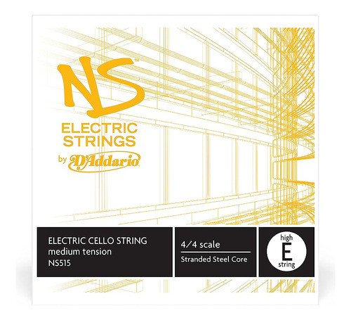 D'addario Ns Violonchelo Eléctrico Single High E String, Esc 1
