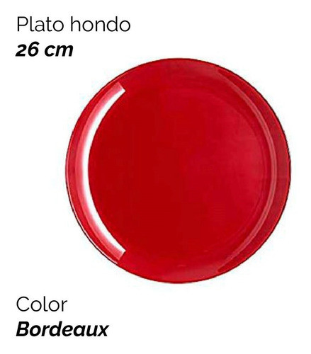 Plato Llano 26cm Bordeaux Ref. P1053 Arty Luminarc 1