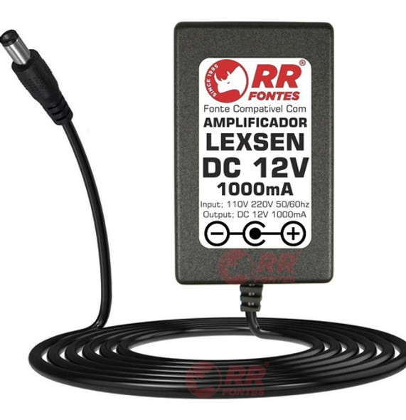 Fonte Dc 12v Para Amplificador Fone Ouvido Lexsen Lha-4c 1