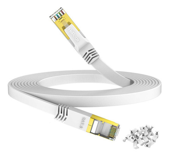 Hiipeak Cable Ethernet Cat 8 De 15 Pies, Cable Plano De Inte 0
