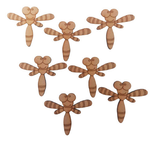 25 Libelulas Fibrofacil 5cm Mdf Souvenirs Animales 0
