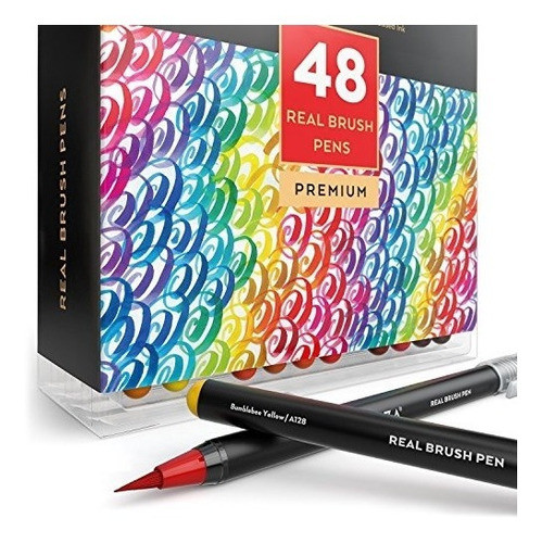 Arteza Real Brush Pens, 48 ??marcadores De Pintura Con Broch 1