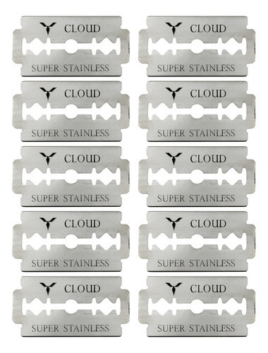 Cloud Hojas De Afeitar Caja X10 Filos Acero Barberia Local 1