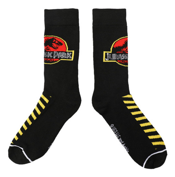 Bioworld Jurassic Park Mixed Art Logos Calcetines Casuales 1