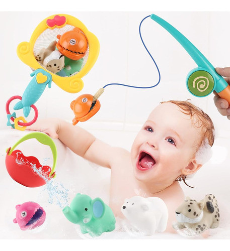 Juxue Juguetes De Baño Para Bebés, Juegos De Pesca Magnética 1