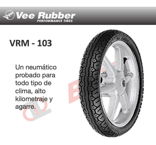 Cubierta Moto 130/90-15 Trasera Vee Ruber 1