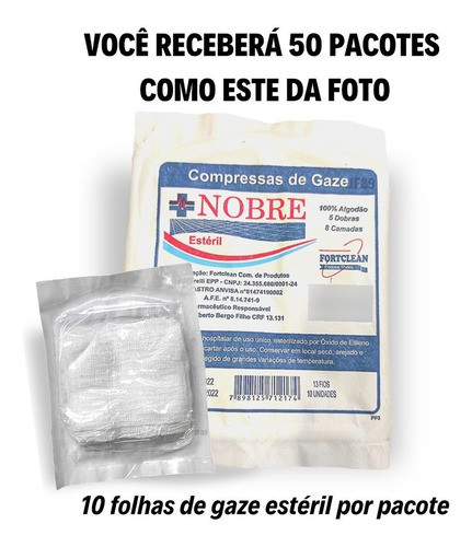 Compressa Gaze Esteril 500 Unidades Preço Atacado 1