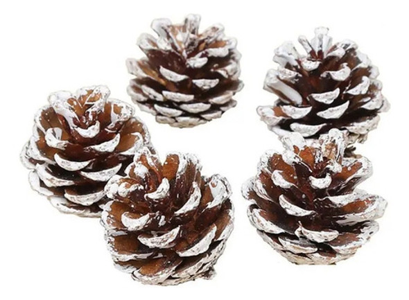 48 Mini Pinhas Naturais Decoração Natalina Árvore Artesanato 0