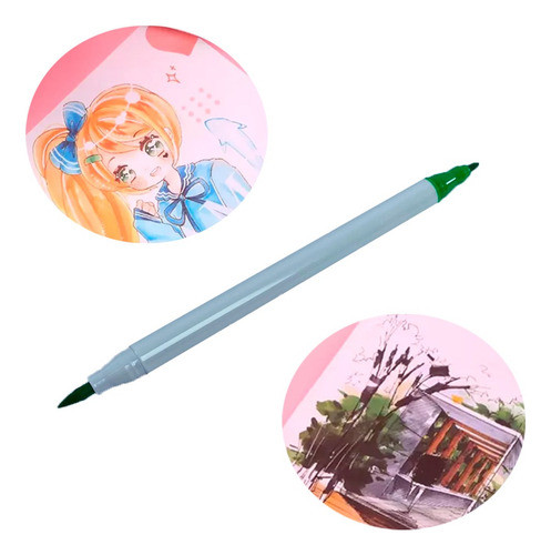 Marcadores Fibrones Doble Punta X 12 Colores Colorear 11441 1