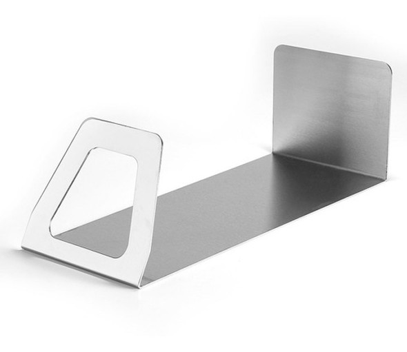 Suporte Porta Livros De Prateleira Apoio - Inox Escovado 0