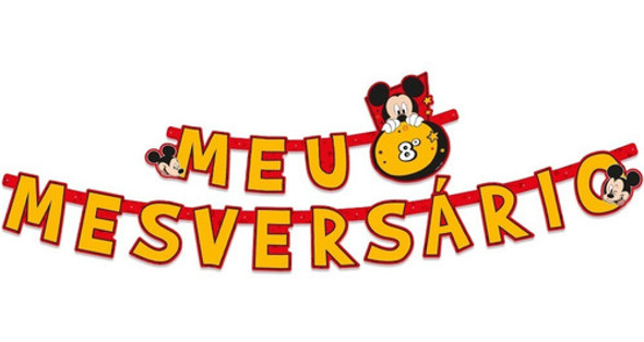 Faixa Decorativa - Mêsversário Festa Mickey Mouse 0