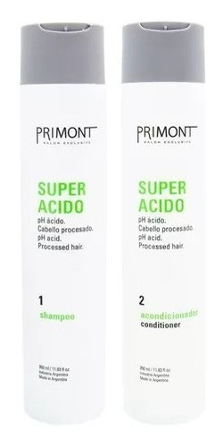 Primont Súper Ácido Cabello Teñido Shampoo + Acondicionador 0