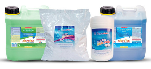 Kit Limpieza Piletas 3 Meses Hasta 50.000 Lts. Clorotec 1