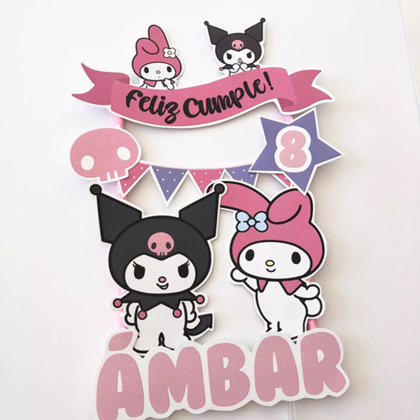 Toppers Cake Adorno Para Torta Kuromi My Melody 1