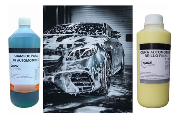 Combo Lava Autos Shampoo, Cera Y Lava Motor 1