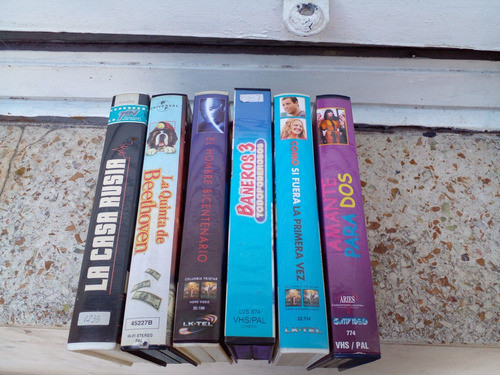 Lote De 6 Vhs Casets De Video Originales Movis 1