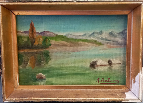 Paisaje, Oleo De Reinaldo Antunez 1