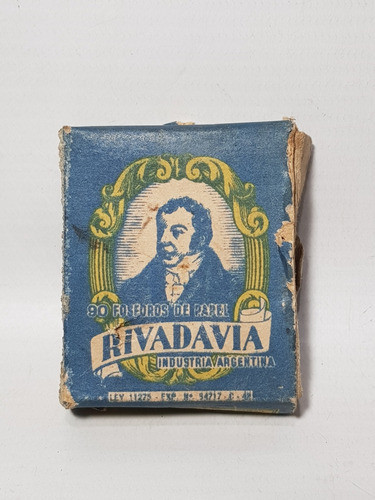 Antigua Caja De Fósforos Papel Rivadavia Argentina Mag 58873 0