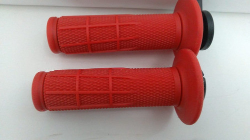 Puños Progrip 709  Lock-on Rojo Con Tubo Fibra De Carbono 1