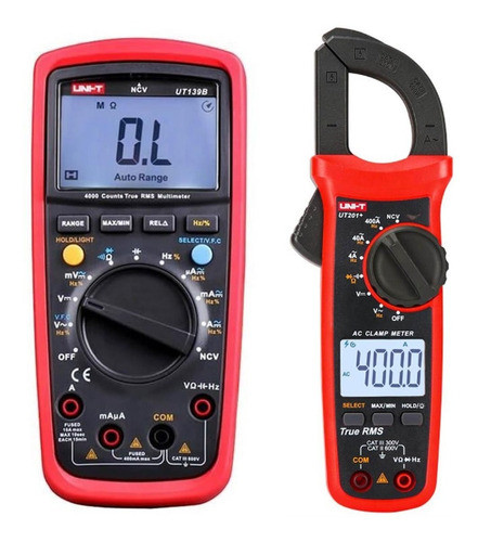 Combo Multímetro Ut139b + Pinza Amperométrica Ut201+ Plus 0