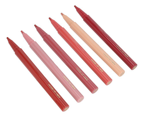 Delineador De Manchas Labiais Líquido, Conjunto De 6 Cores, 0
