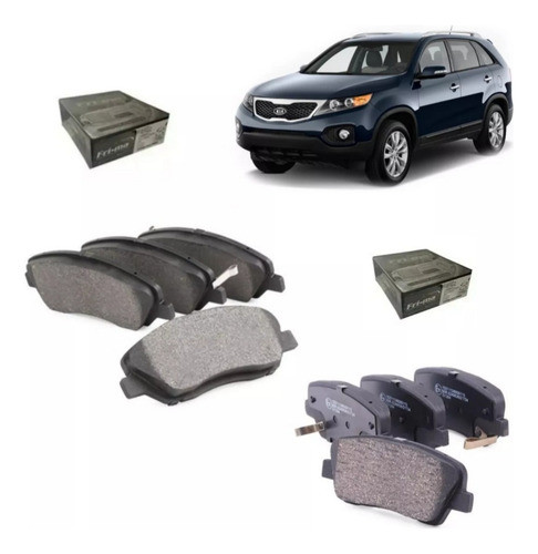 Kit Pastillas De Freno Para Kia Sorento 2.2 Del Y Tras 0