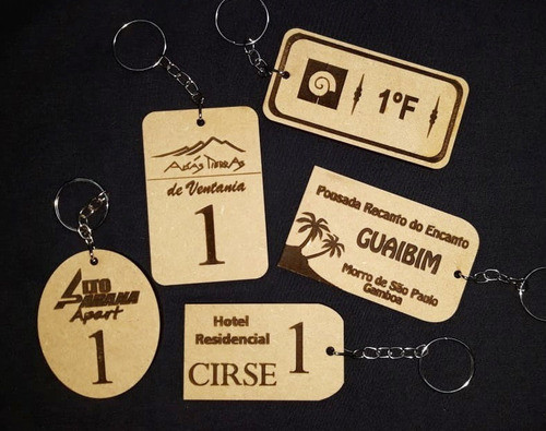 30 Llaveros Hotel Personalizados Con Aro Metálico - 5 A 6 Cm 0