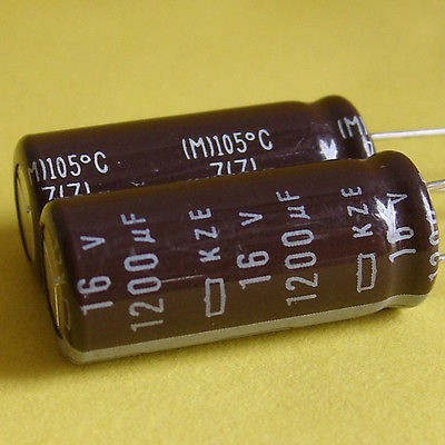 Nippon 16v 1200uf Ky Bajo Esr Condensador Electrolítico X5pc 1