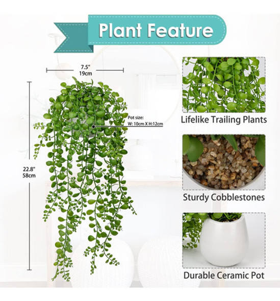Planta Colgante Falsa Plantas Colgantes Artificiales Grandes 1