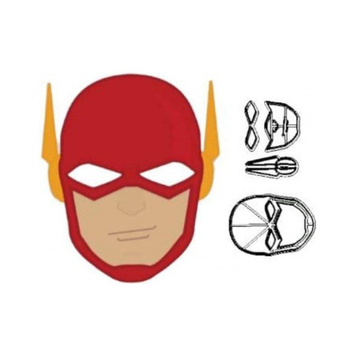 Cortador Super Herois - Rosto Do Flash 6cm 0