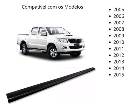 Protetor Borda Tampa Traseira Para Toyota Hilux 2005/06/2007 1