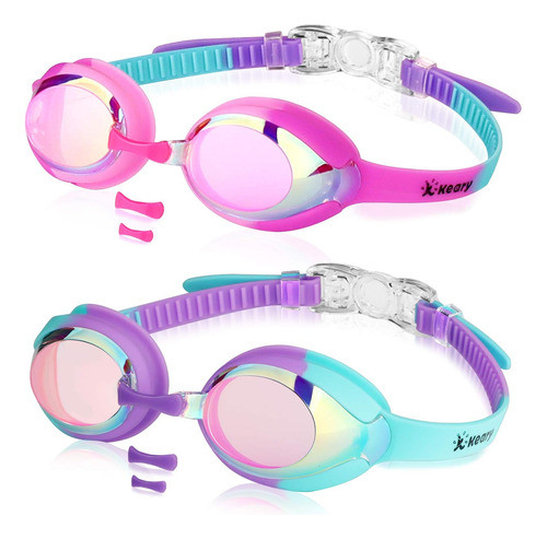 Gafas De Natación Para Niños, Rosa, Anti-vaho, 3 Tamaños 0