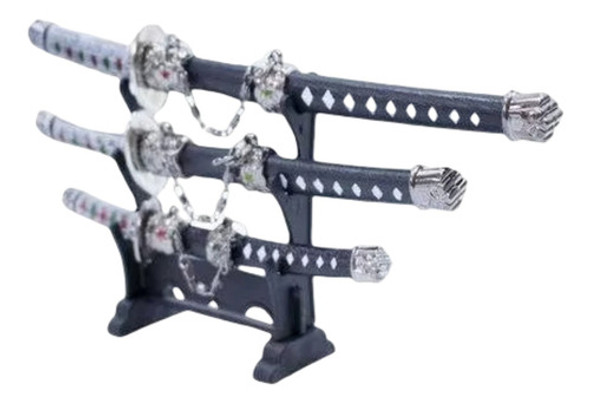 Espada Samurai Sabre Japones 3 Peças Decoração Enfeite 0 Espada Samurai Sabre Japones 3 Peças Decoração Enfeite 0