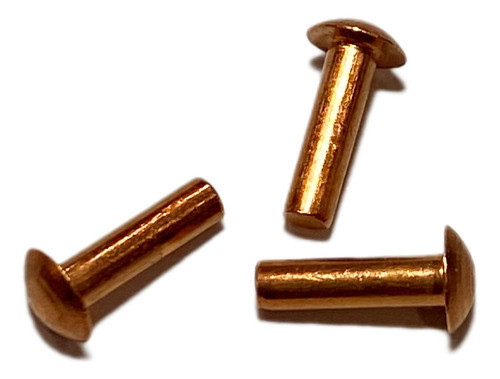 Remache Cobre Macizo 1,80 X 6,50 Mm De Golpe X 200 Unidades 0