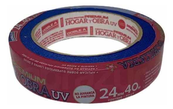 Cinta X 10unid Papel Pintor Enmascar Azul 24mmx40mt Doble A 1