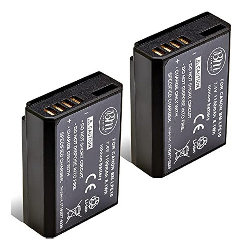Bm Premium Paquete De 2 Baterías Lp-e10 Para 0
