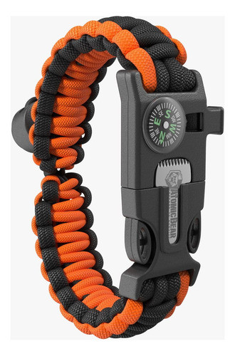 Pulsera De Supervivencia Paracord Brujula Pedernal Tactico 1