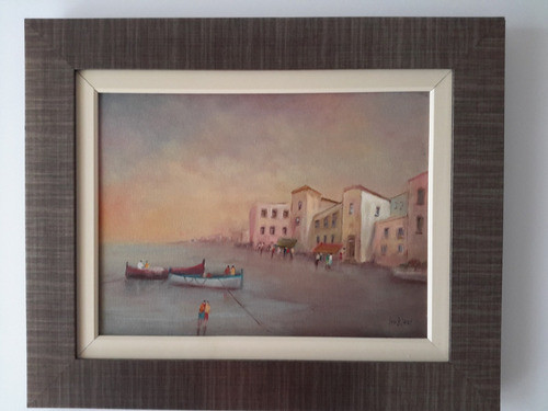 308- Ivo Blasi, Ost 56x46cm C/mold.  Vila Dos Pescadores. 0