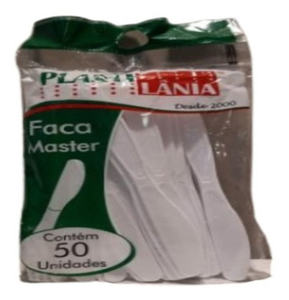 Faca Refeição Branca Master Plastilania Com 50 Unidades 0