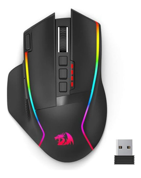 Ratón Inalámbrico Para Juegos Redragon, Ratón Ergonómico De 0